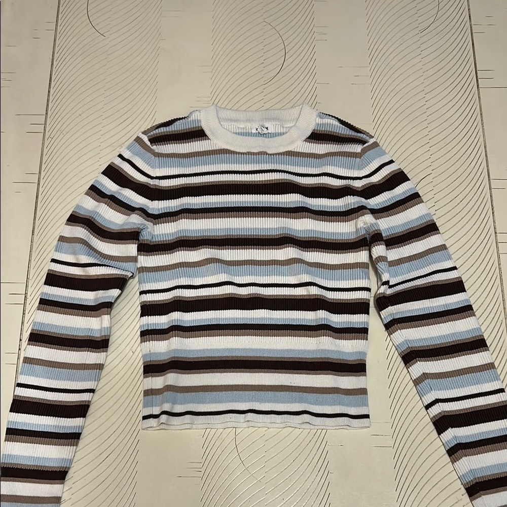 Garage Ribbed Knit Top in Cream